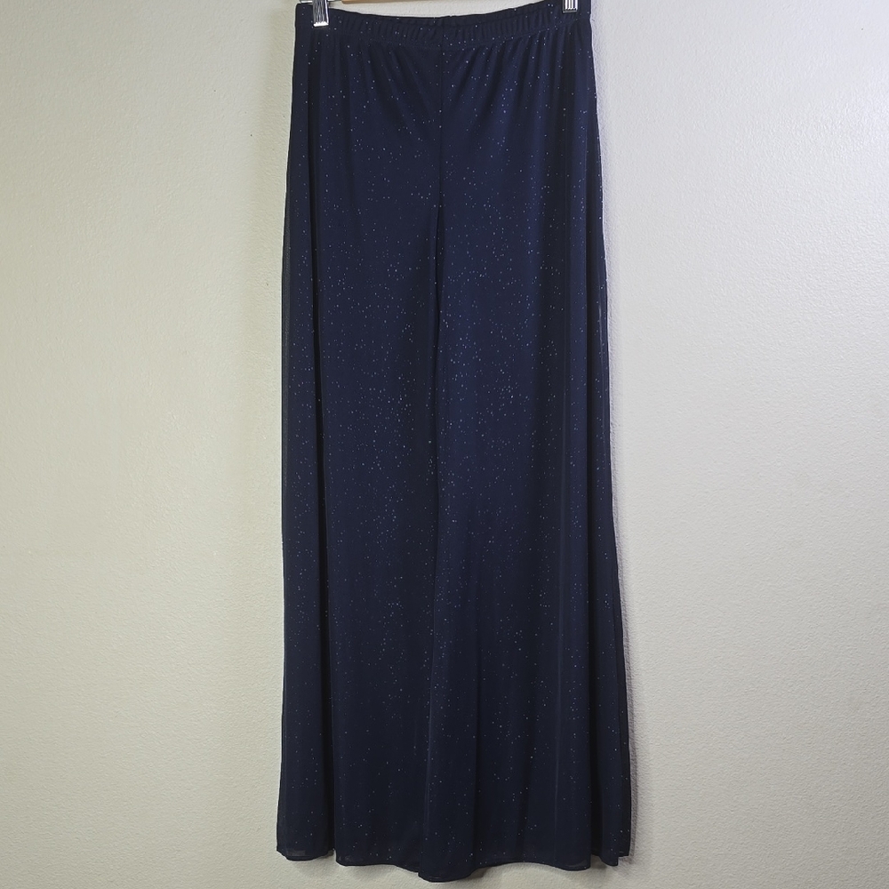 MSK Navy Wide Leg Sparkle Pants